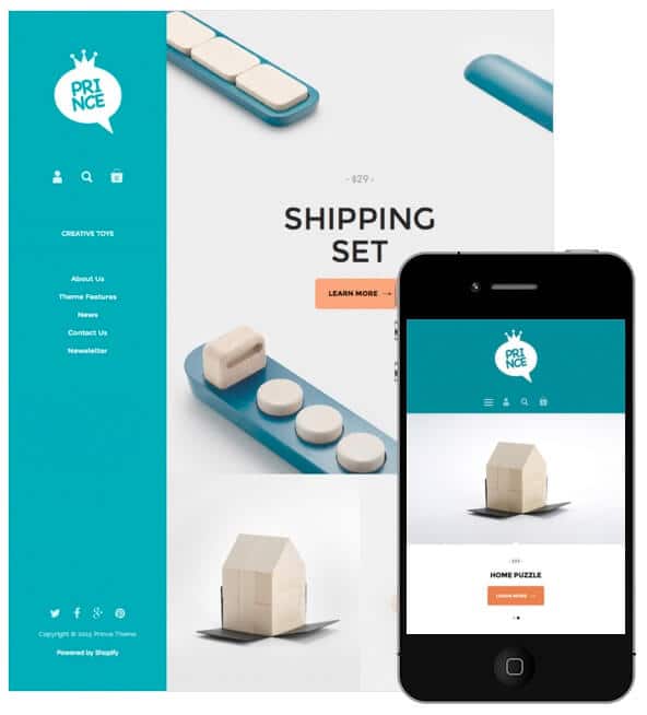 Un exemple de thème Shopify