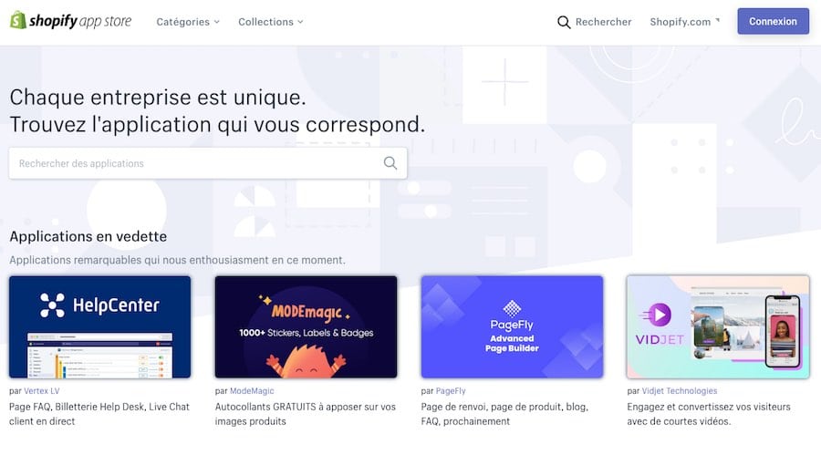 L’app Store de Shopify