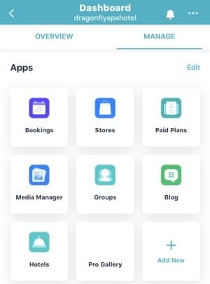 L'application mobile « Wix App »