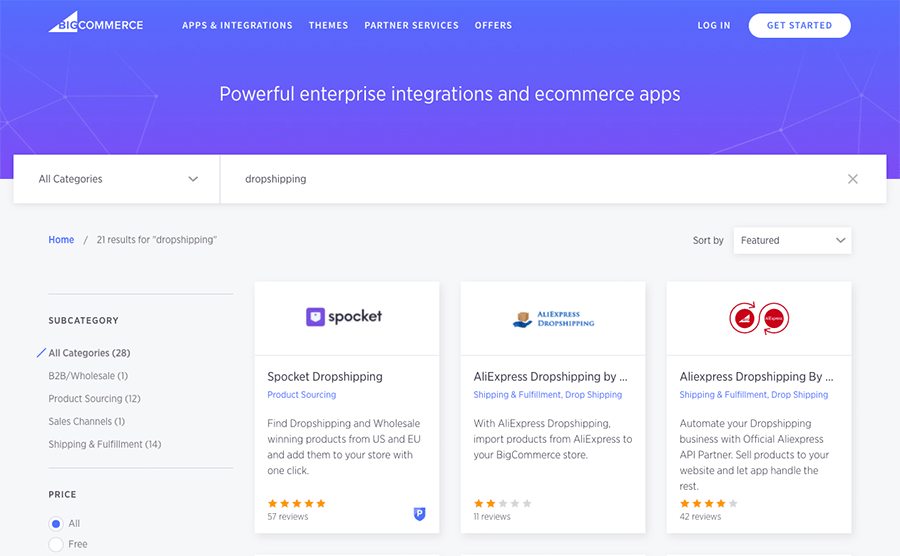 Les différentes applis de drop-shipping dans la boutique d’applications