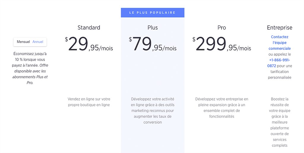 Les tarifs de BigCommerce