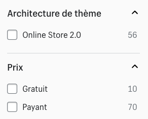 Les thèmes Shopify sont maintenant disponibles dans un nouveau format, « Online Store 2.0 ».