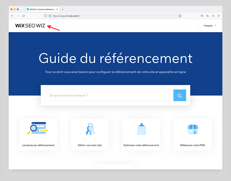 Le guide Wix SEO Wiz
