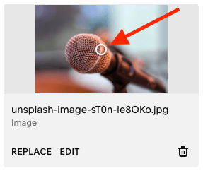 Sélectionner un point focal dans une image sur Squarespace
