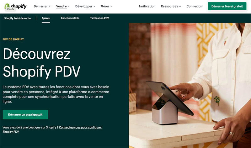 Le Point de vente de Shopify (Shopify PDV)