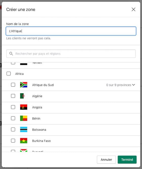 Établir des conditions d'expédition sur Shopify en fonction du prix ou du poids