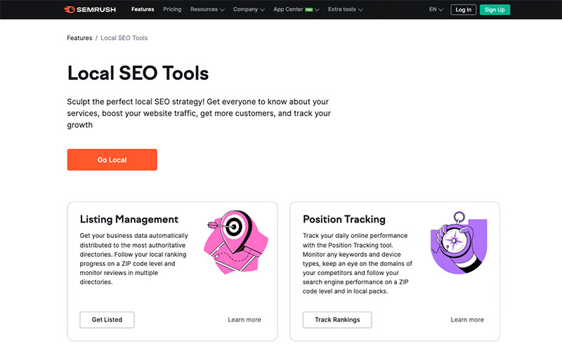 L'extension SEO locale de Semrush