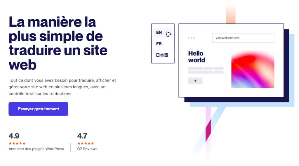 L'application de traduction Weglot
