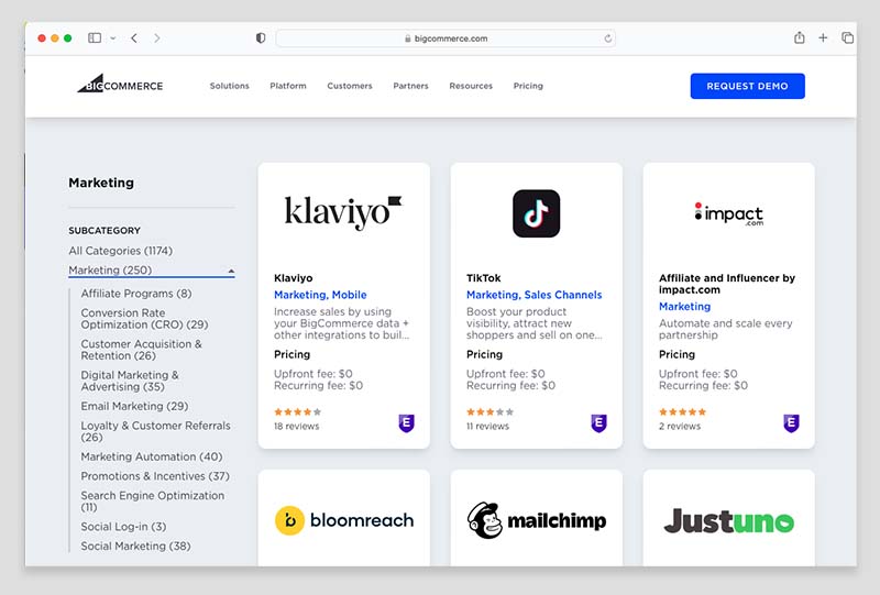 La boutique d’applications de BigCommerce