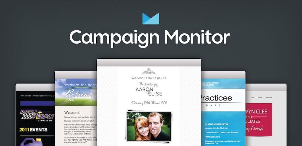 Campaign Monitor review (image of the product’s logo and templates)