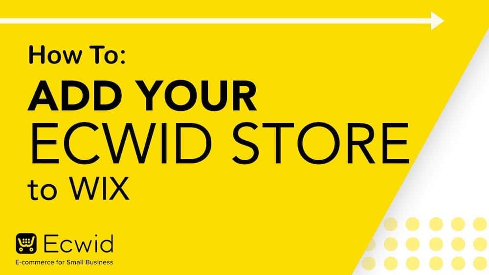 A video about adding your Ecwid store to Wix