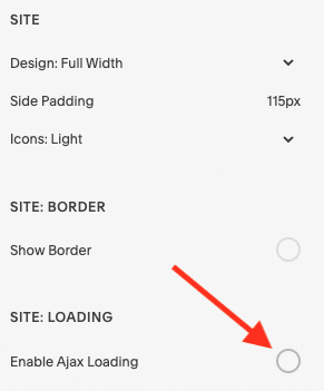 Enabling Ajax loading in Squarespace