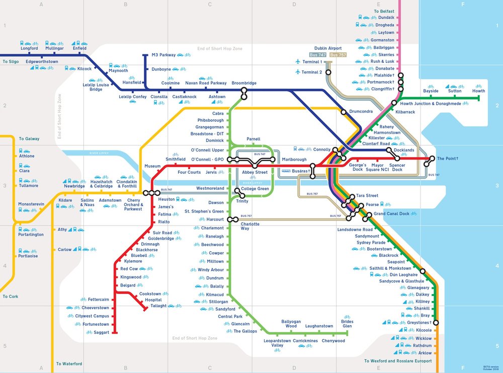 Dublin train map