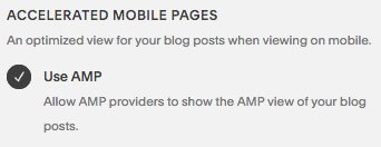 Enabling AMP in Squarespace