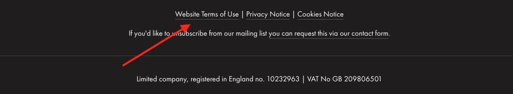 Links to GDPR documents should be visible on every page of your website