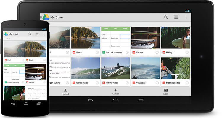 Google Drive lets you access your files anywhere and on any device.