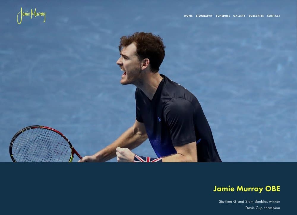 Jamie Murray website