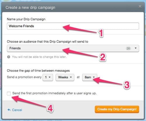 Setting up a ‘drip’ campaign