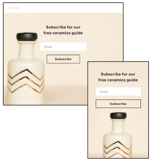 Mailchimp landing page example