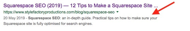 Meta description example