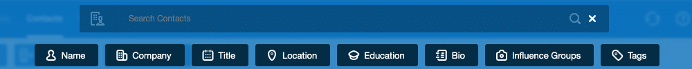 Searching for contacts in Nimble CRM