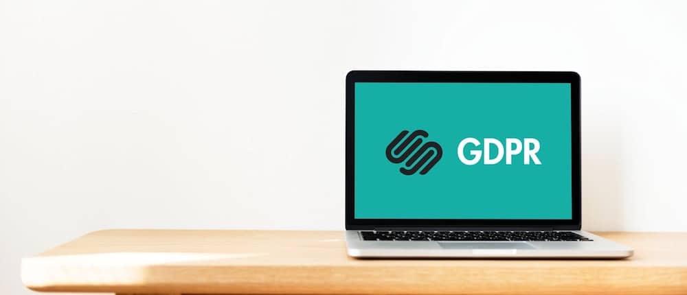 Squarepsace GDPR - image of the Squarespace logo and GDPR text. Accompanies an article about how to make a Squarespace site GDPR compliant.