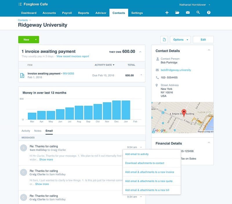 The Xero app is an increasingly popular option for managing accounts.