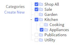 In BigCommerce, product categories have to be applied manually.