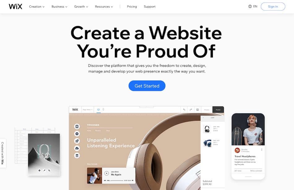 Wix website