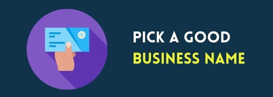 Deciding on a business name