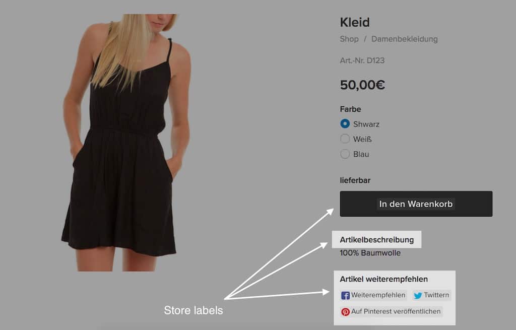 Some components of an Ecwid store can be automatically translated