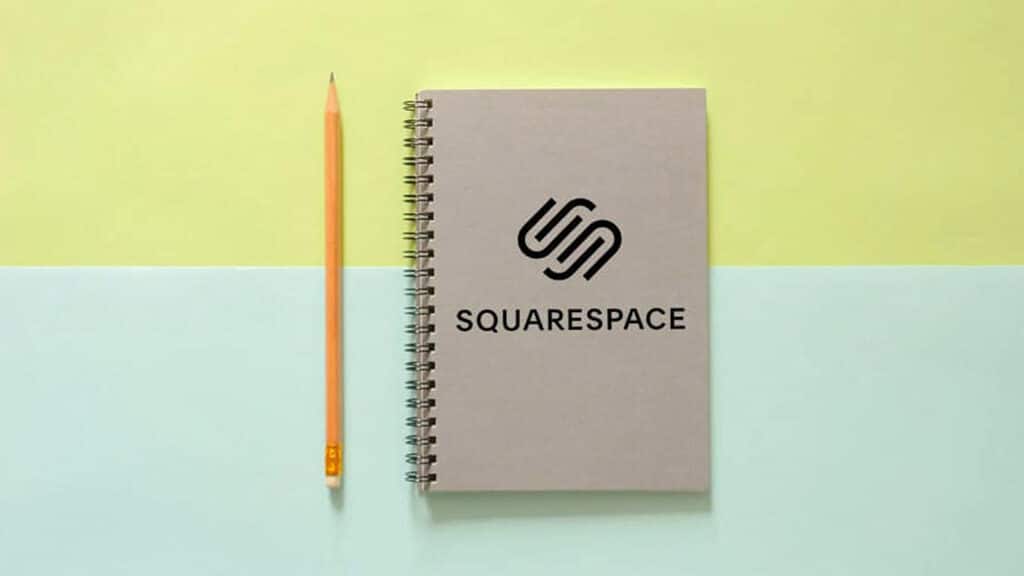 Squarespace review (image of the Squarespace logo on a notebook)