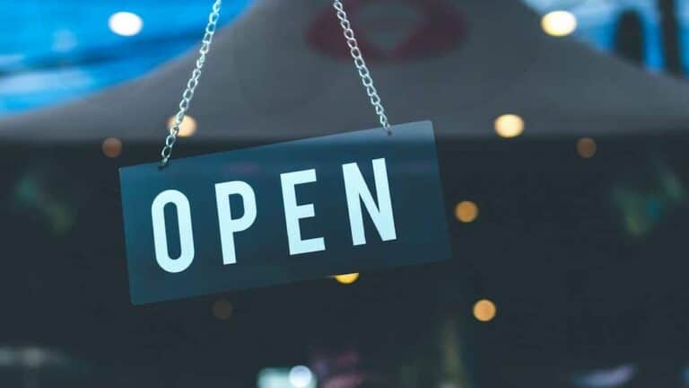 How to buy Shopify stores with Shopify Exchange — image of a store with an ‘open’ sign on the door