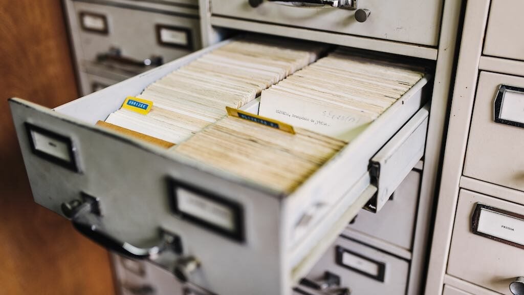 A filing cabinet. Email addresses can end up in a variety of places — even physical locations.