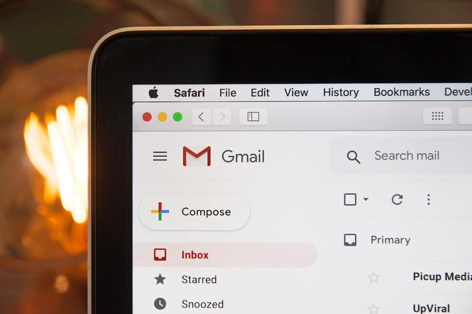 Gmail interface