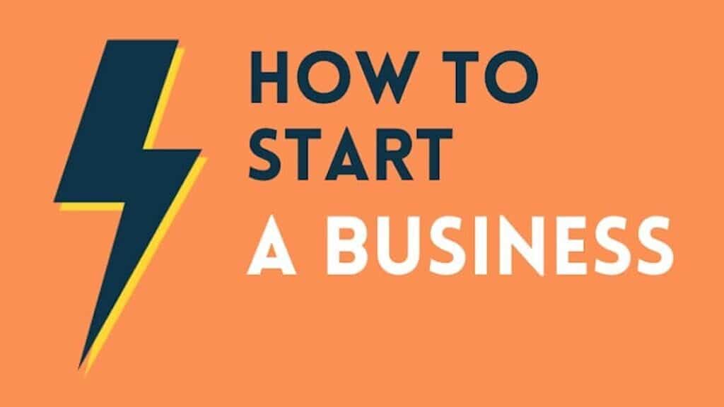 How to start a business (image containing a thunderbolt).