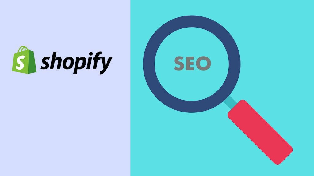 Shopify SEO (logo plus magnifying glass)