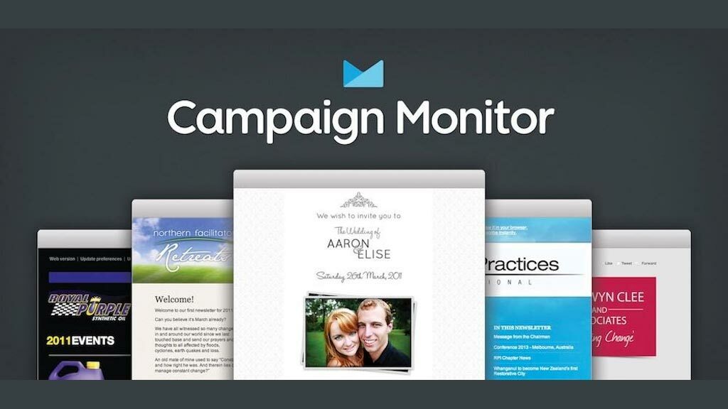 Campaign Monitor review (picture of a selection of e-newsletter templates)
