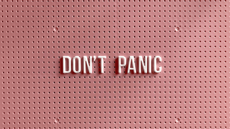 "Don't panic" image