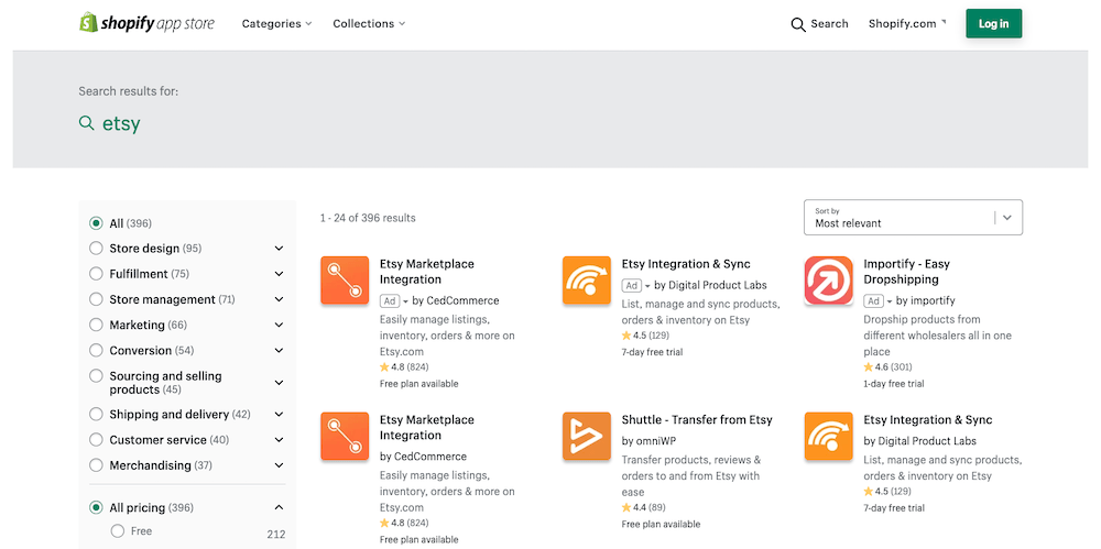 It's not always a case of Shopify vs Etsy — integrations in Shopify's app store let you use both platforms together