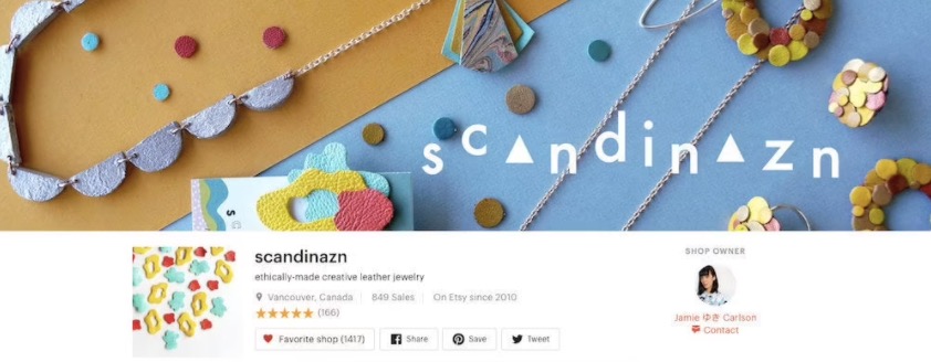 Etsy storefront