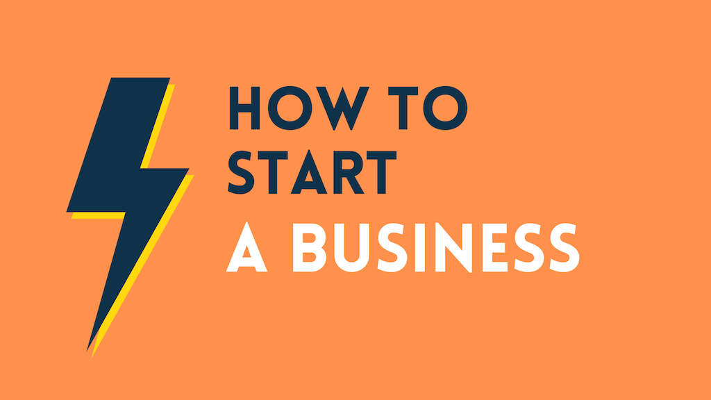 How to start a business (image containing a thunderbolt).
