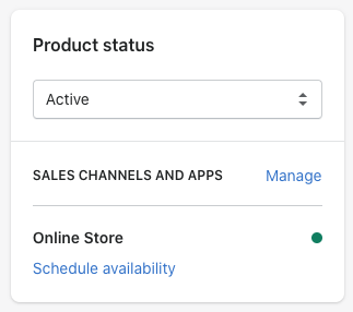 Product status box
