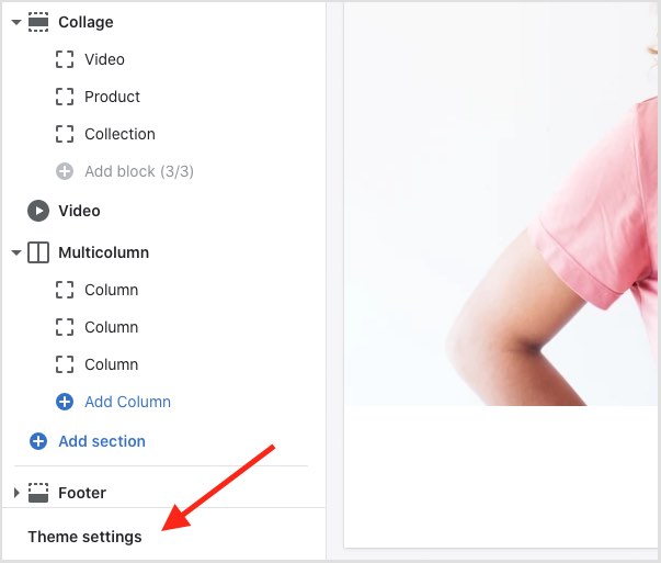 Accessing theme settings