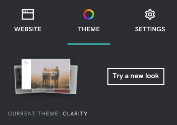 GoDaddy's "Try a new look" option
