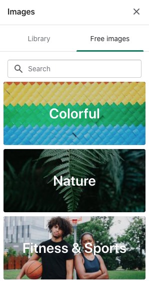 Stock imagery in Shopify