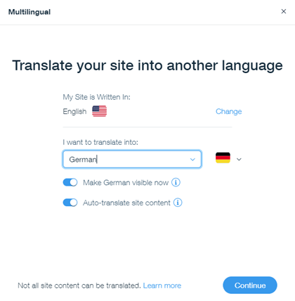 Wix Multilingual