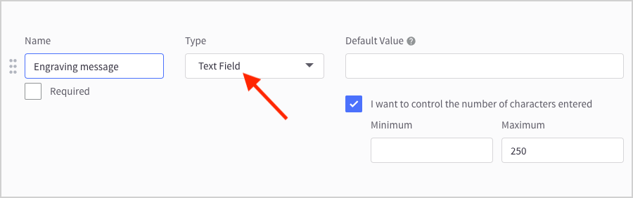 Adding a text field for capturing custom information in BigCommerce