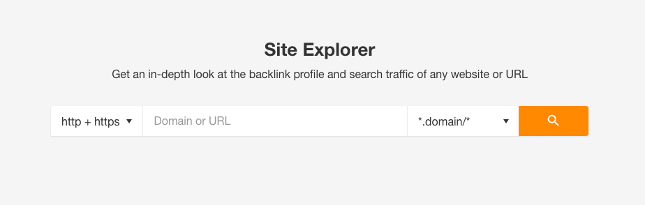 Ahref's Site Explorer feature