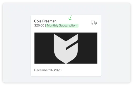 Big Cartel's subscription / donations feature.